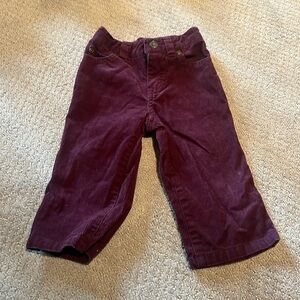 Jamie & Jack dress Cordoroy pants. Burgundy. 12-18 months boys.